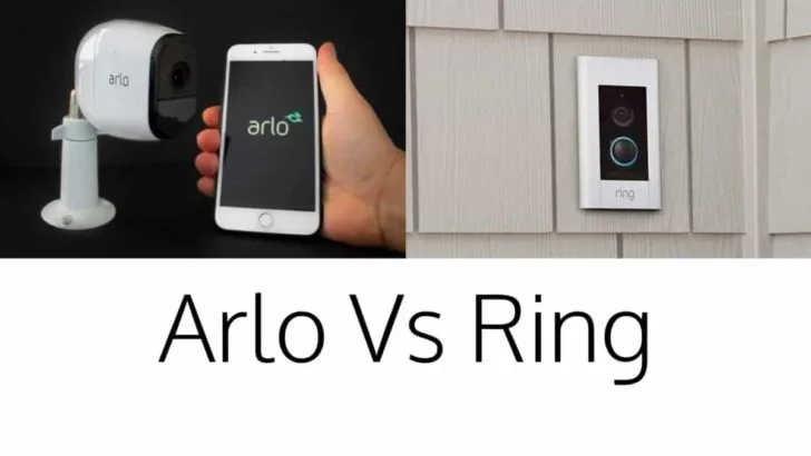Arlo e Ring em uma imagem comparação frente a frente