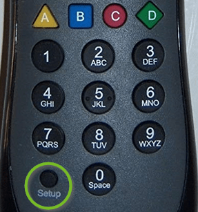 Xifinity remote setup button