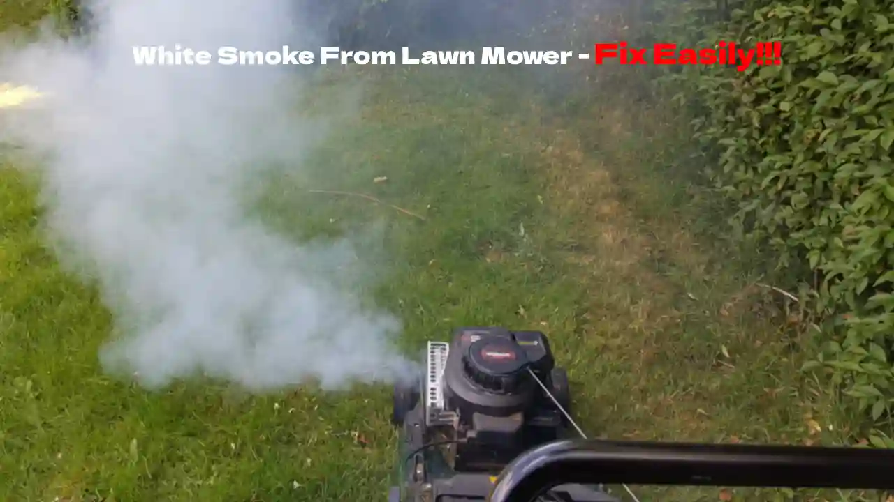 white smoke from lawn mower