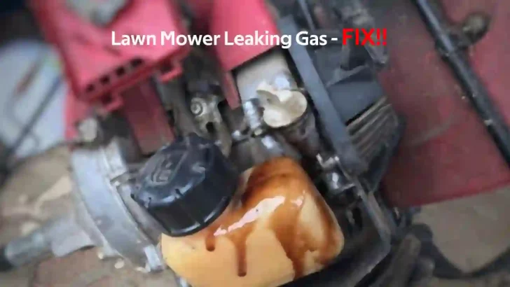 lawn mower leaking gas