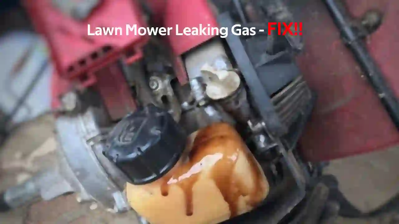 lawn mower leaking gas