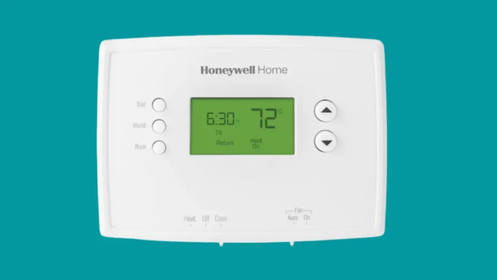 thermostat with black & white digital display