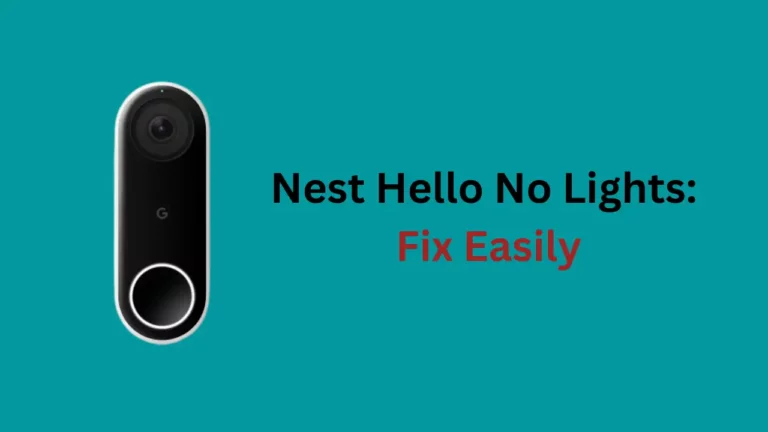Nest Hello No Lights: Fix Easily