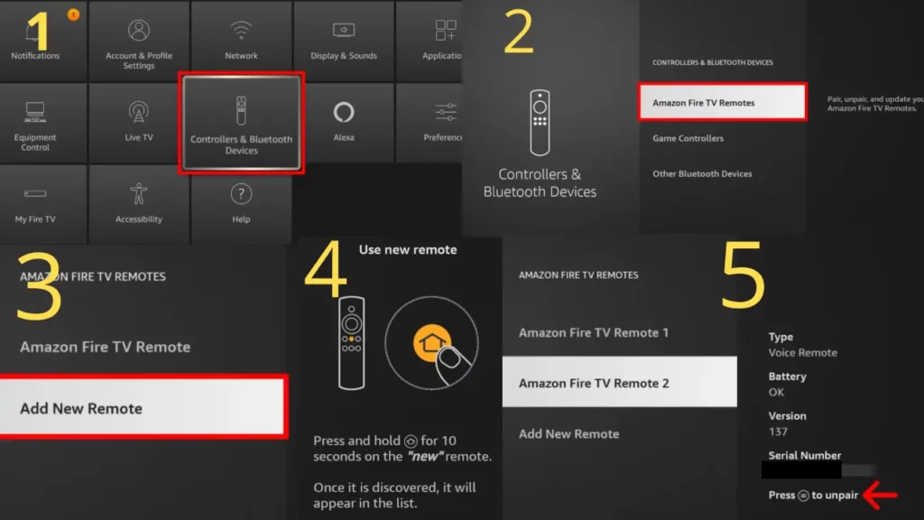 how to pair an additional or second FireStick Remote